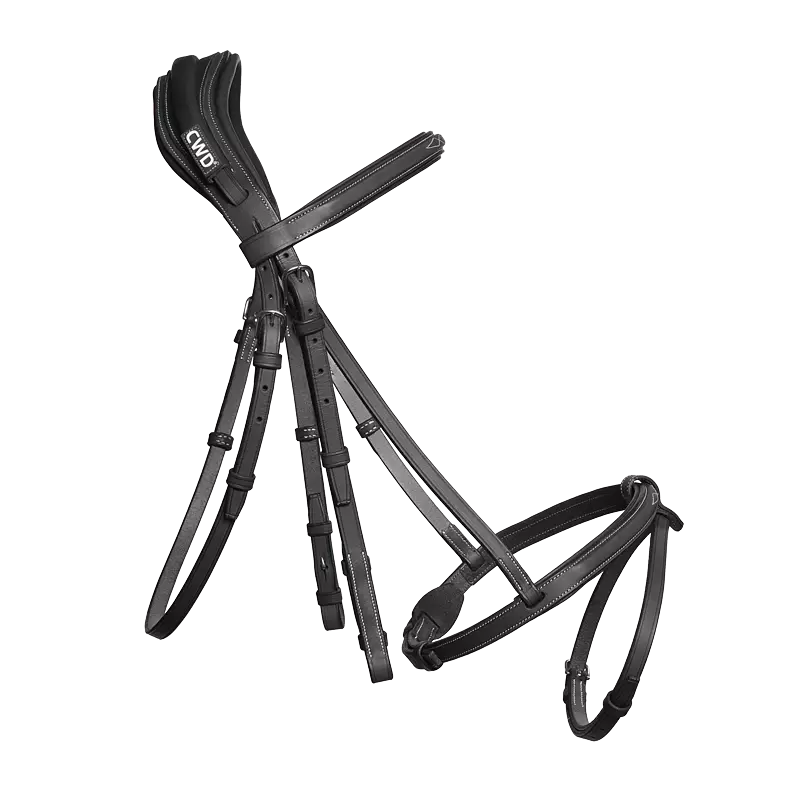 CWD BR09 Anatomical Bridle Fancy Stitching